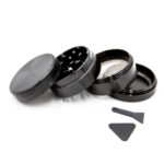 Grinder in alluminio nero 4 parti 50mm